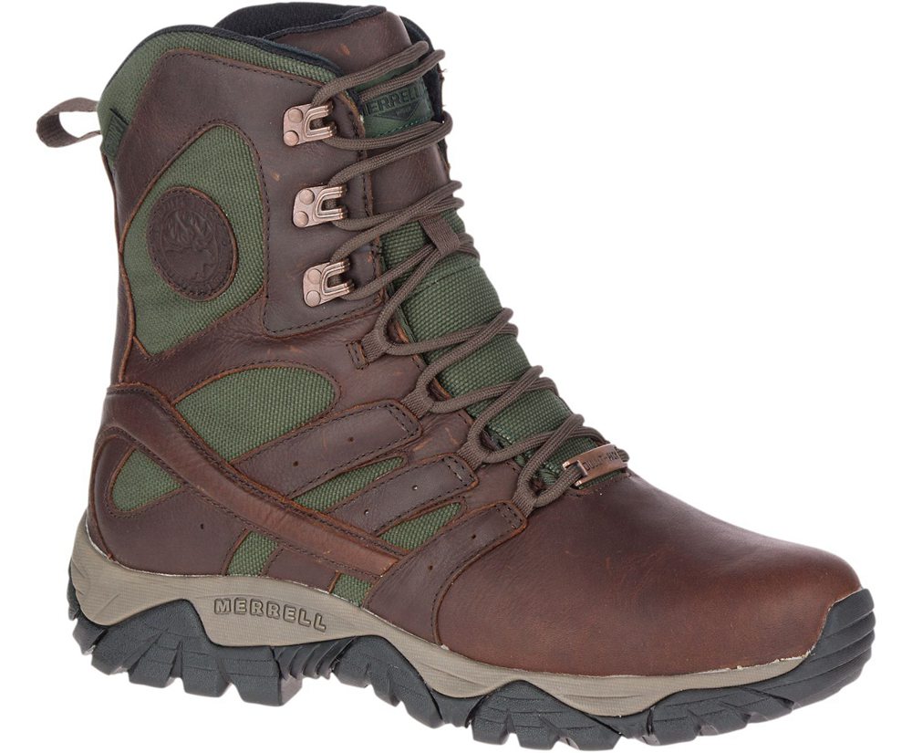 Botas Homem - Merrell Moab Duluth Pack 8" Waterproof Sr - Marrom - ZTA167290